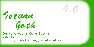 istvan goth business card